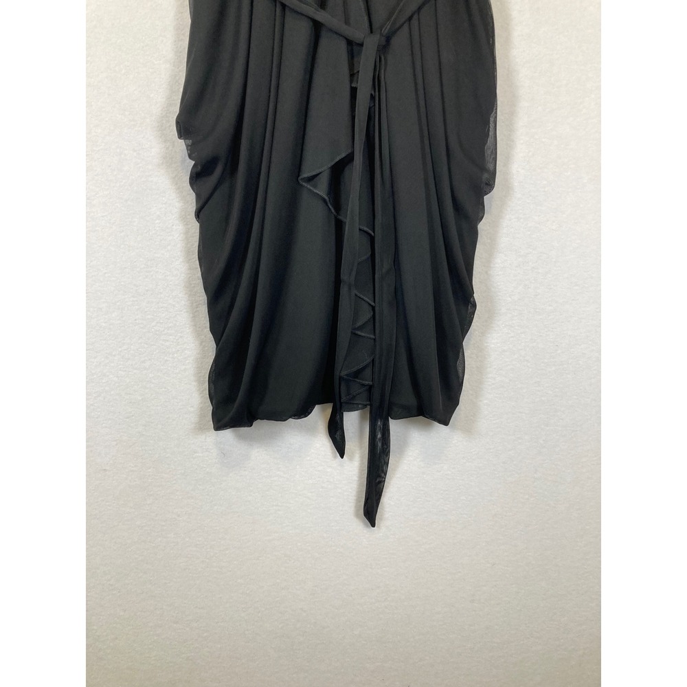 Cocktail Sweet Storm Women M Black Beaded Empire Waist Chiffon Dress 26579 - Picture 5 of 9